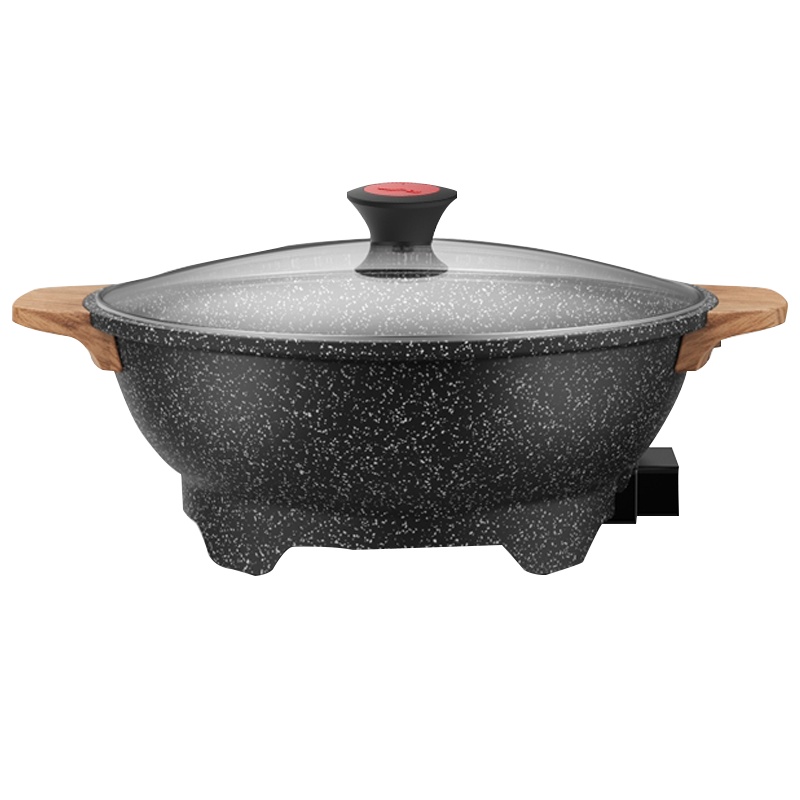 电炒锅一体锅多功能古达电热锅家用火锅学生宿舍迷你小电锅不粘电煮锅_20CM不锈钢内胆不可煎炒无蒸格无赠品