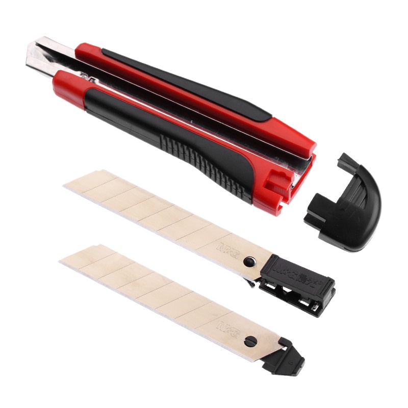 晨光(M&G) ASS91315自动锁大号美工刀 裁纸刀(内含2个刀片) 18mm 颜色随机 单个装