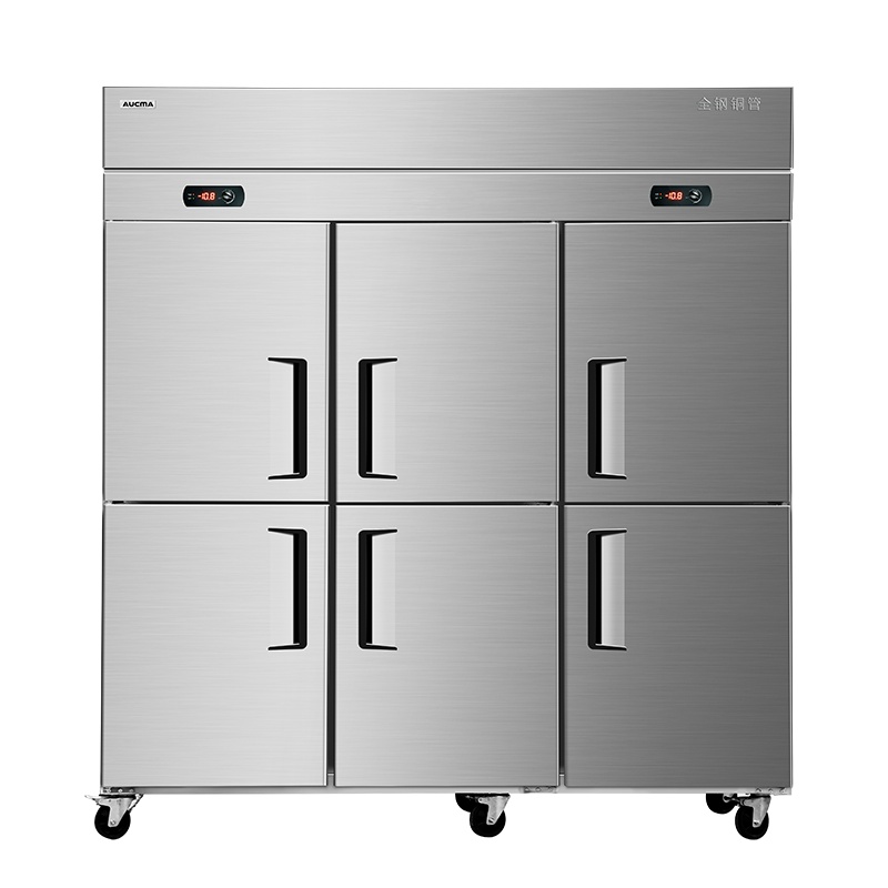 澳柯玛(AUCMA) 厨房冰箱VF-1357XJ 全冷冻商用六门冰箱6开门大容量冷柜饭店后厨冷冻展示柜食品厨房储藏箱