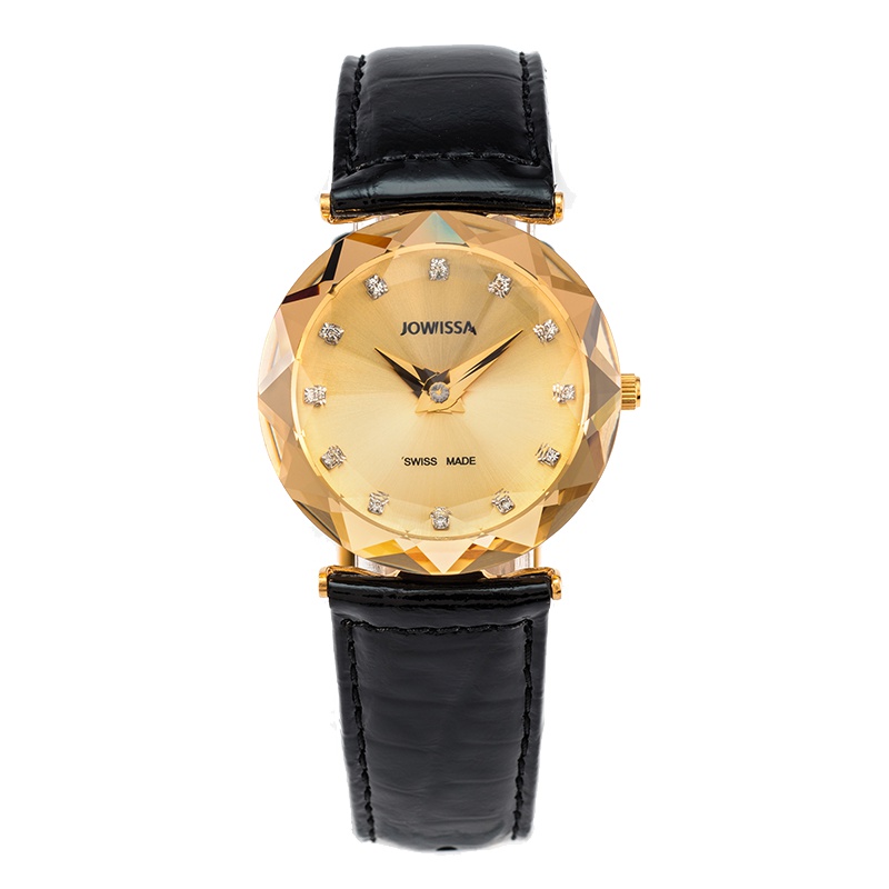 左薇莎(Jowissa)瑞士原装进口手表棱石系列菱形切割时尚潮流女士时尚超薄女表石英钢带米兰带手表 J5.657.M