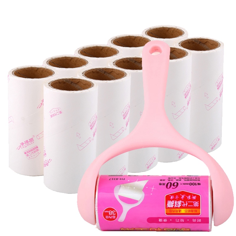 净得丽 家居粘尘纸 中号8317手动吸尘器 粘毛滚 除尘器 通用纸芯