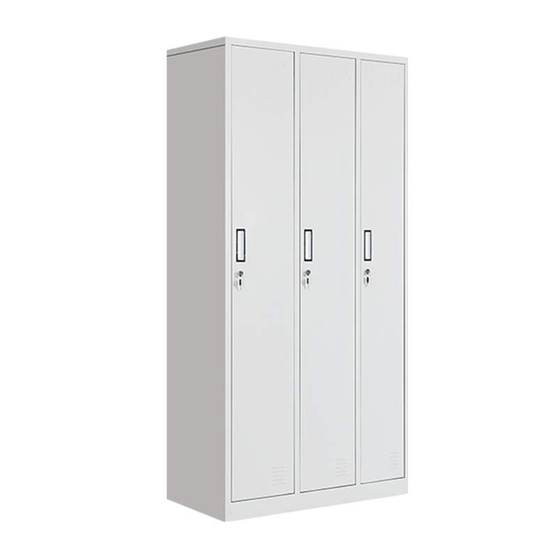 【红心家居】钢制3门衣柜办公铁皮柜储物柜三门金属衣柜