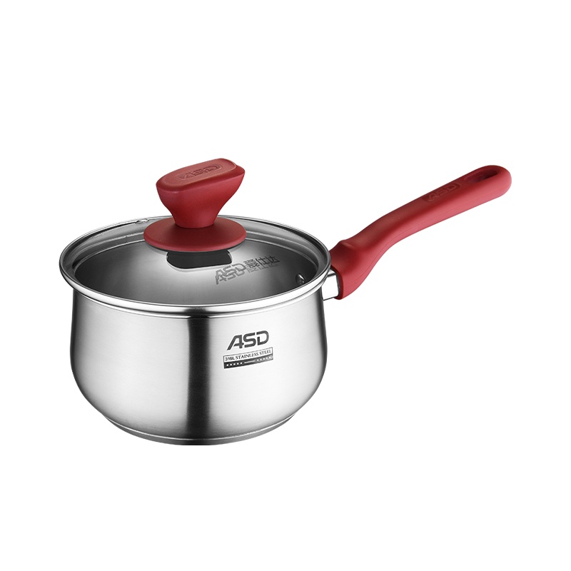 爱仕达(ASD)奶锅16CM 316L不锈钢奶锅 家用大容量煮奶煮面锅 燃气灶电磁炉通用奶锅 NS16B5WG