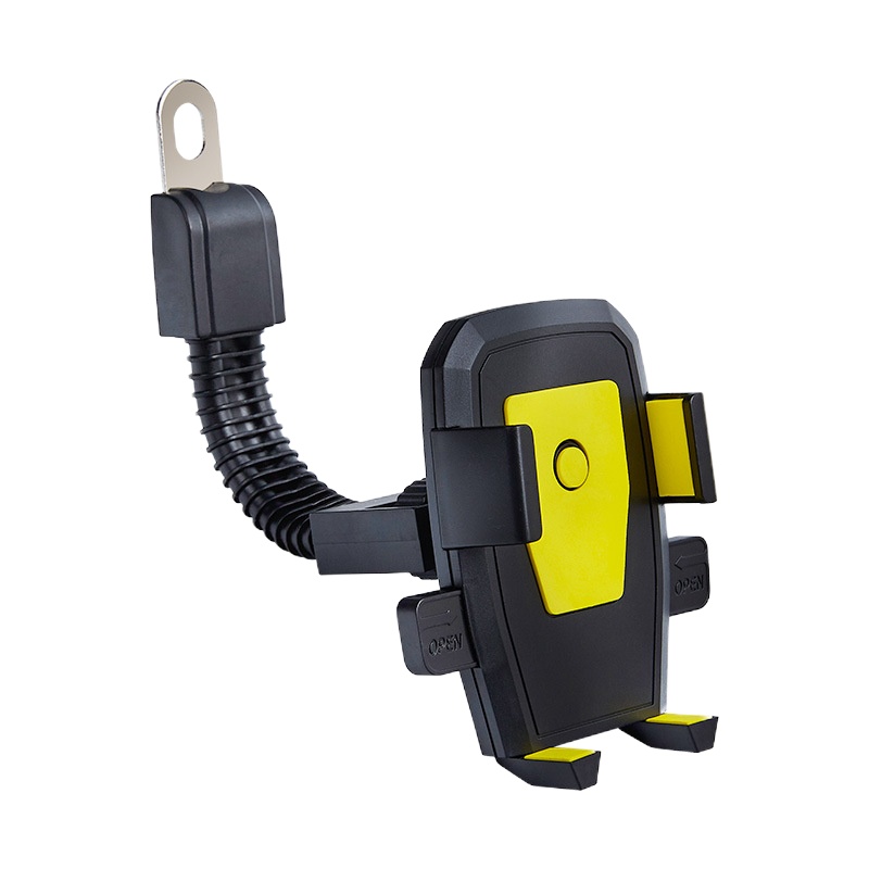 火豹单车电动车懒人手机架摩托车外卖骑手车载导航电瓶自行车手机支架 车把支架无绑带B4=蓝色手机座