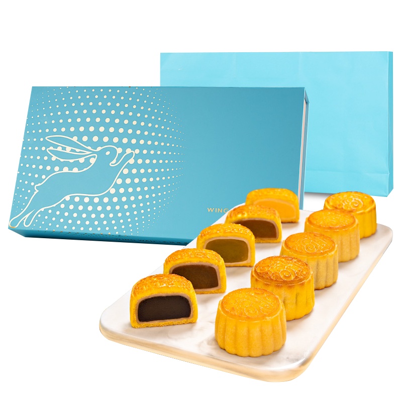 元朗荣华雪糯珍萃华礼中秋月饼礼盒 10饼5味月饼雪糯奶黄 港式奶茶 月饼