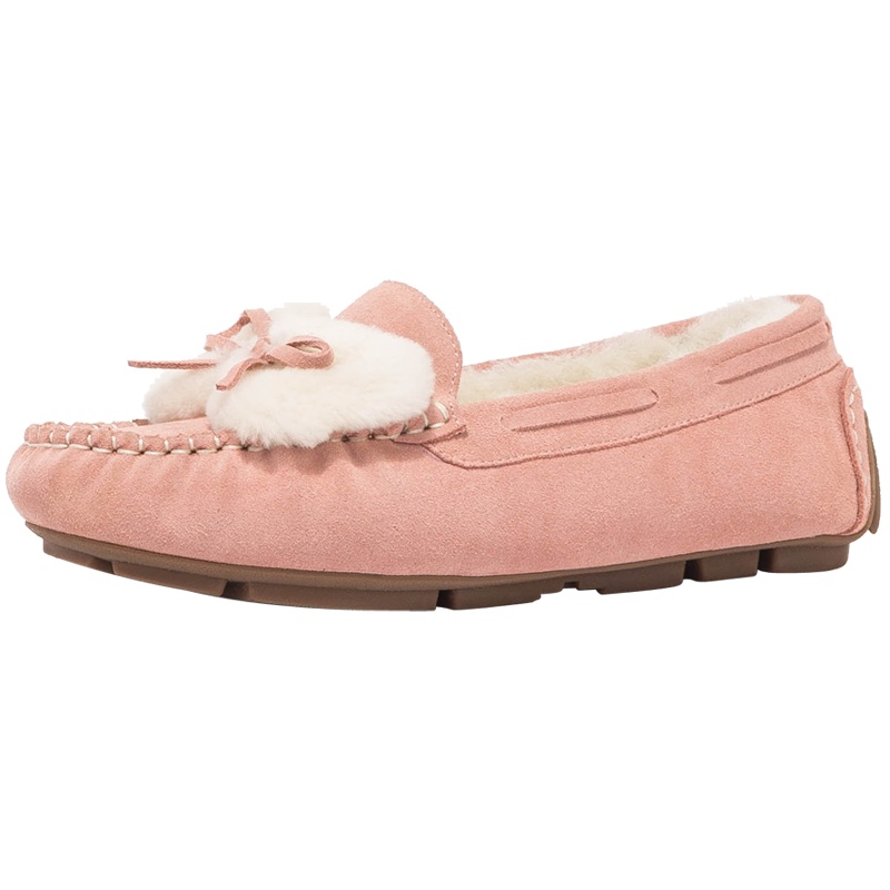 星期六(ST&SAT)旗下蝴蝶结简约低跟绒里豆豆鞋女SF04111049