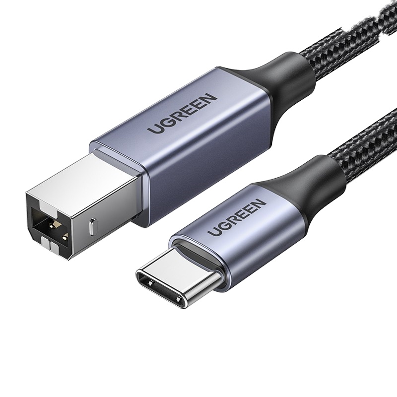 绿联(Ugreen)USB2.0高速打印机线 AM/BM方口接头数据线连接线2米 铝壳棉网80803