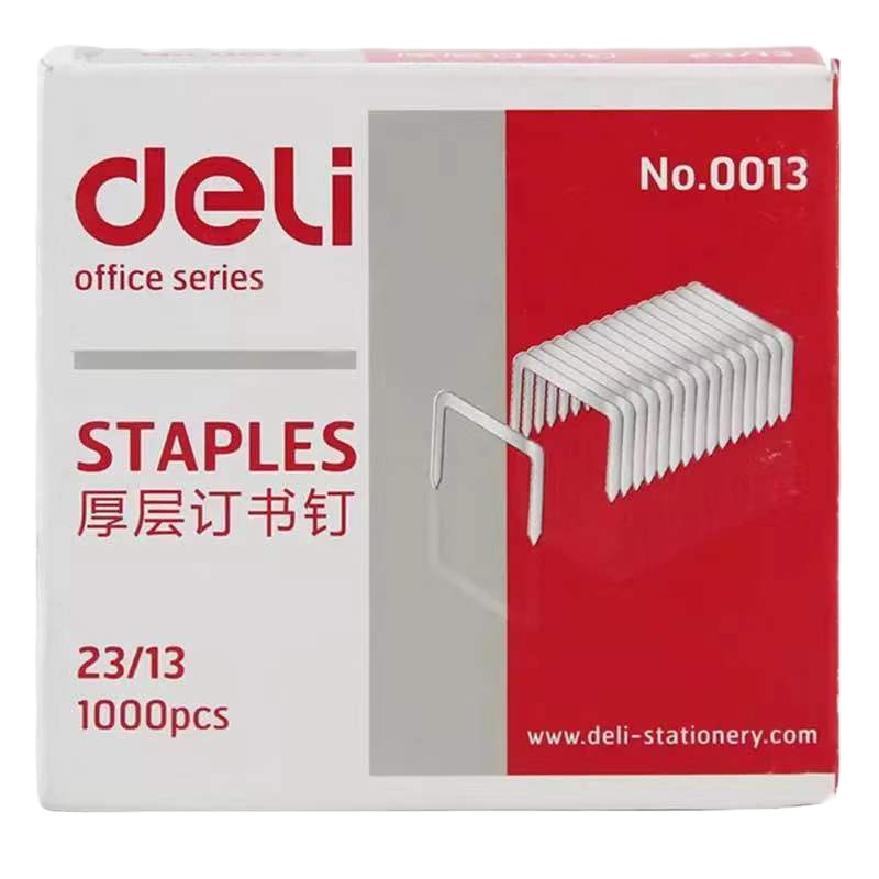 得力0013厚层钉书钉23/13 10盒装