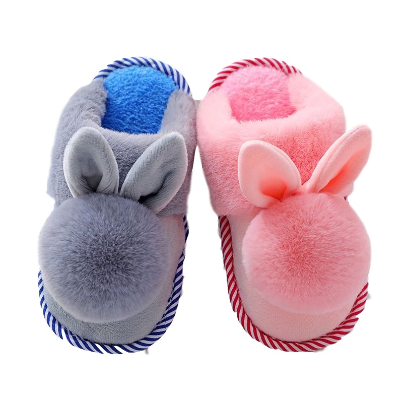 新款秋冬季儿童棉拖鞋男女童宝宝可爱防滑保暖室内亲子一家棉拖鞋 威珺