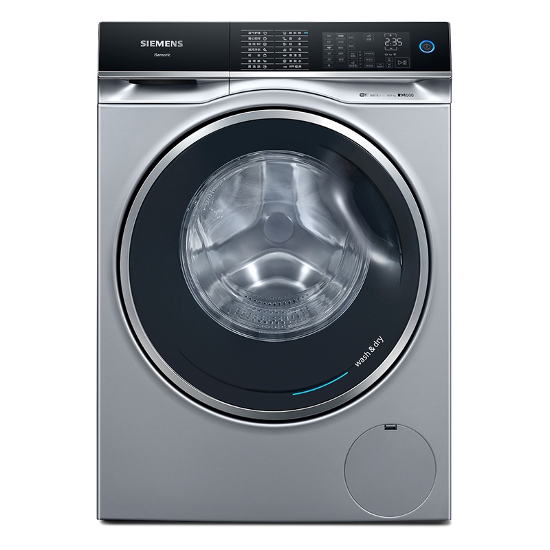 西门子(SIEMENS)10公斤洗干一体机 全自动变频滚筒洗衣机 热风净衣除菌除病毒 WD14U5X8HW