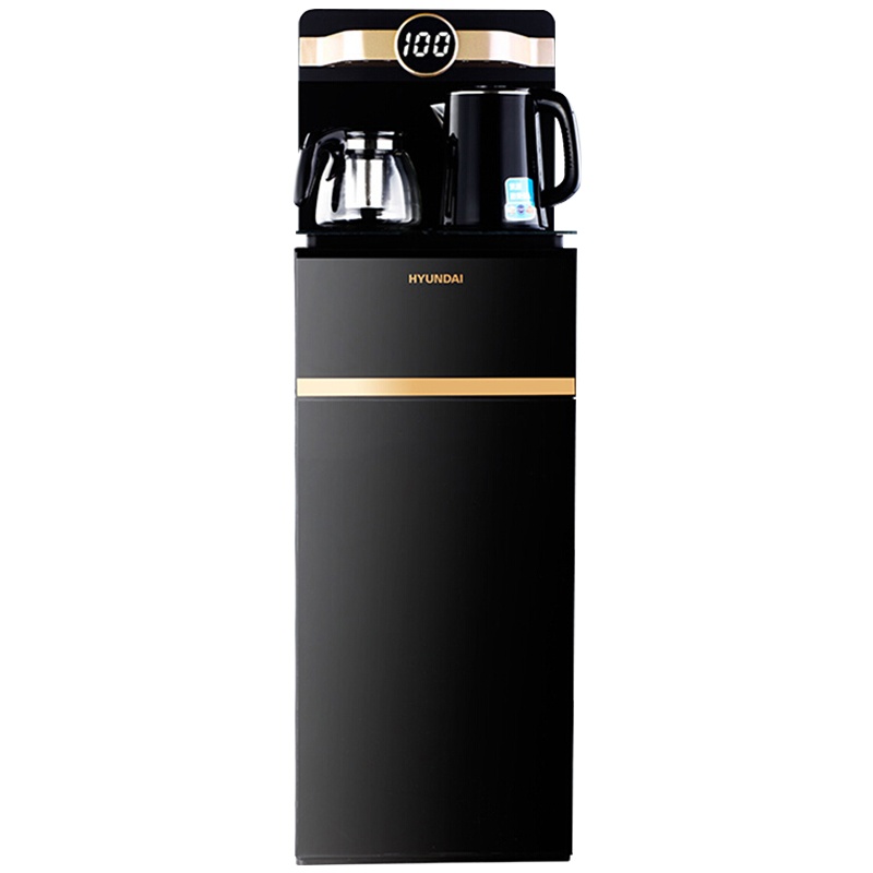 HYUNDAI饮水机家用智能全自动下置水桶小型立式泡茶艺多功能茶吧机天空黑遥控BL-W-12天空黑温热