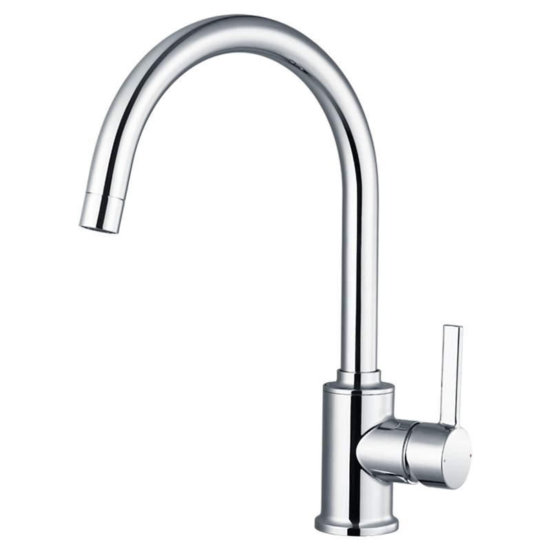 摩恩冷热水龙头铜体加高抛单把旋转水槽洗菜盆厨房龙头70211