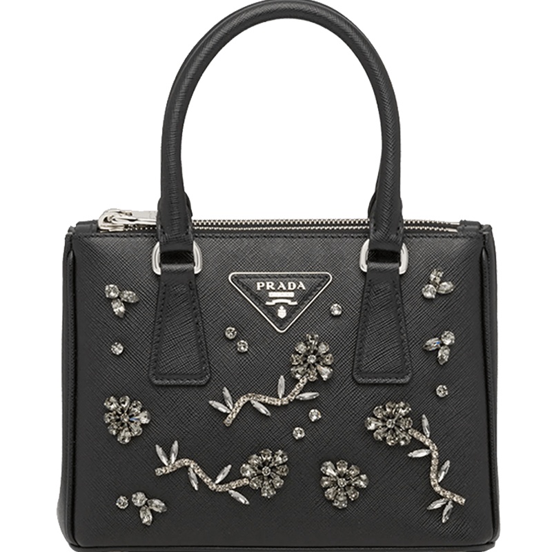 【预定】20春夏PRADA Galleria 嵌饰小号手袋1BA906 DEO 20*15*9.5CM