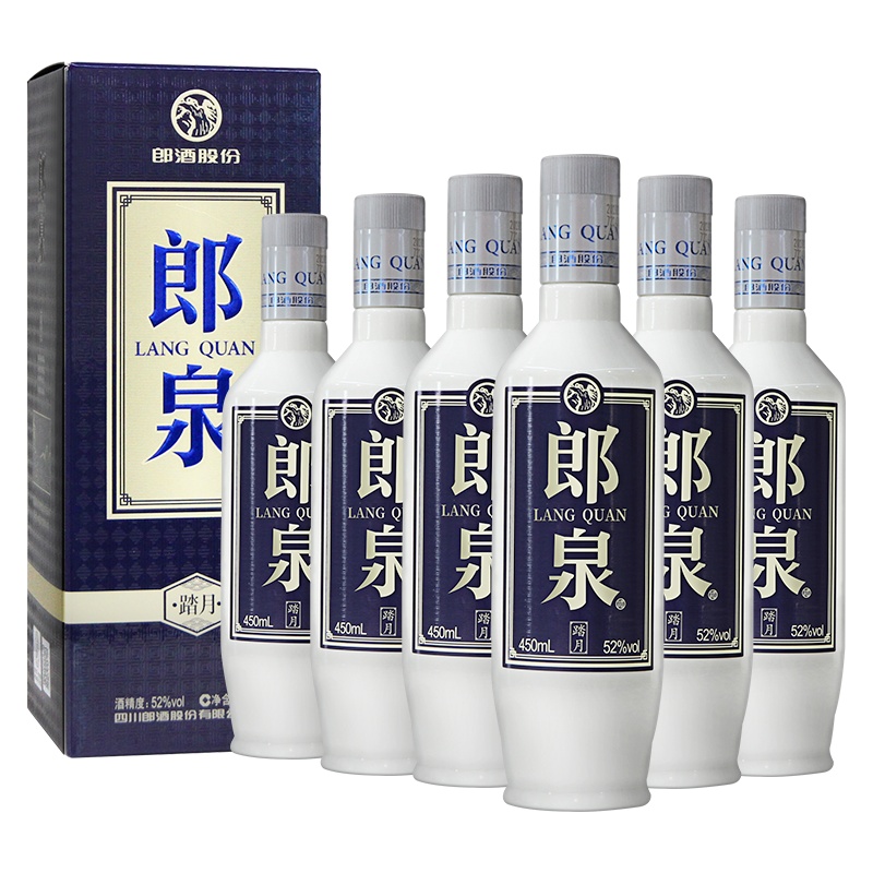 郎酒郎泉踏月52度450ml*6瓶白酒整箱装