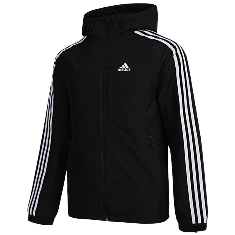 阿迪达斯羽绒服男装2020新款潮短款连帽保暖外套运动服GF0098