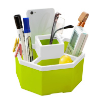 捷扣JEKO创意可爱时尚简约多功能办公用品学生笔筒杂物塑料桌面收纳盒