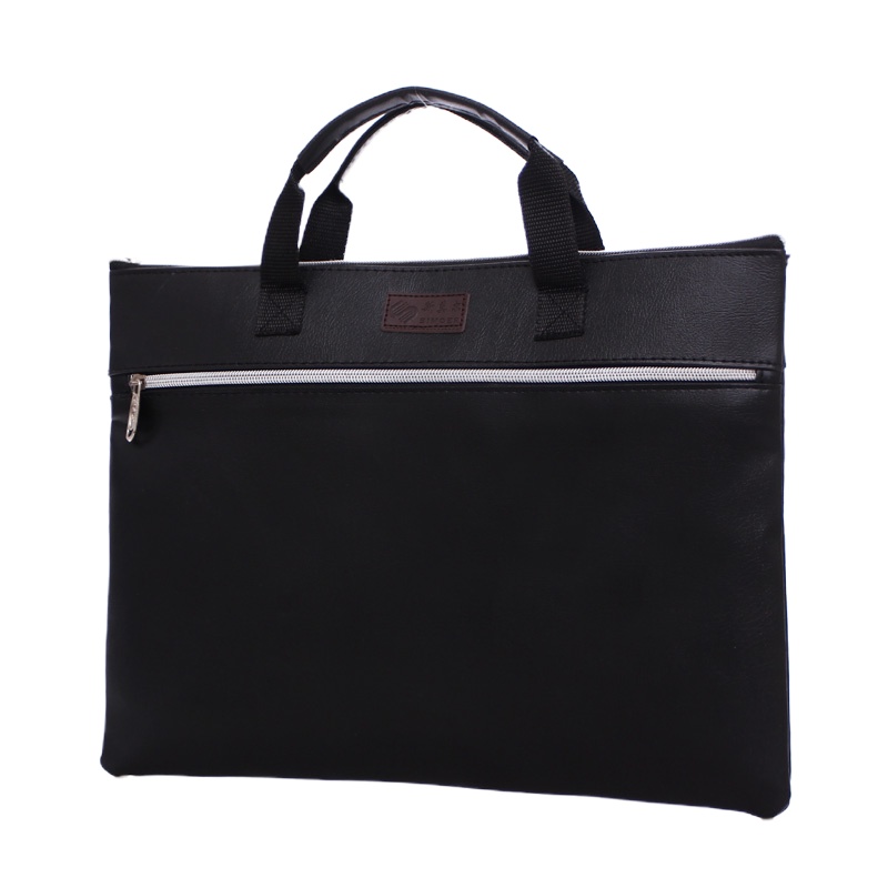 斯莫尔(SIMOER)SL-867 皮革公文包14寸电脑包文件袋A4手提资料包内隔层商务男士手提袋 黑色(单位:个)