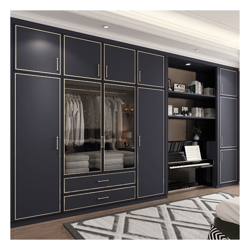 皮阿诺衣帽间轻奢 定制衣柜 玻璃门欧式卧室柜开放式整体家具定做定制预付金