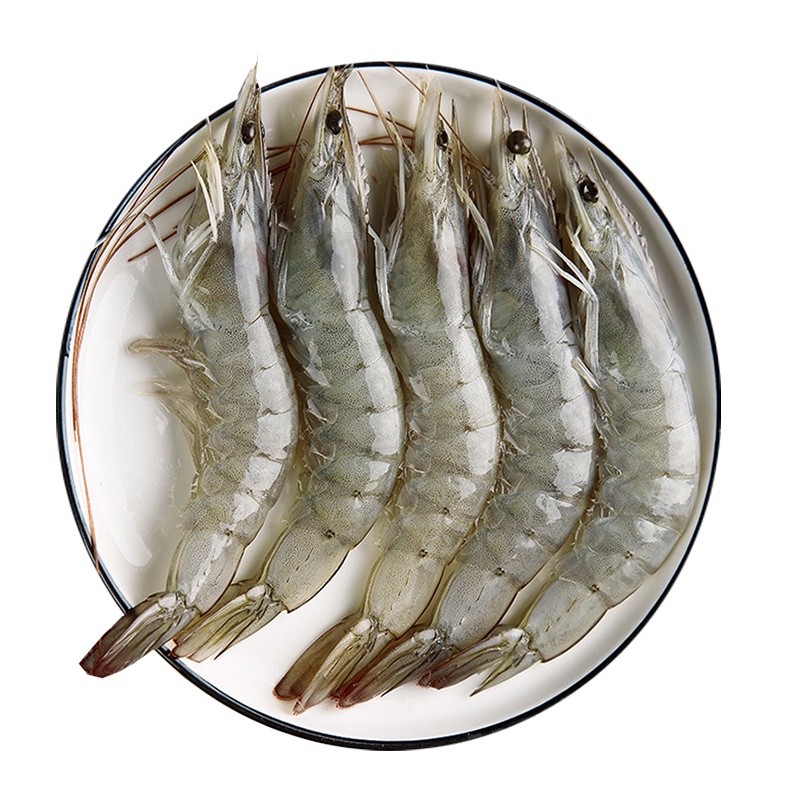 禧美海产 国产冷冻白对虾200g 50-60只/KG