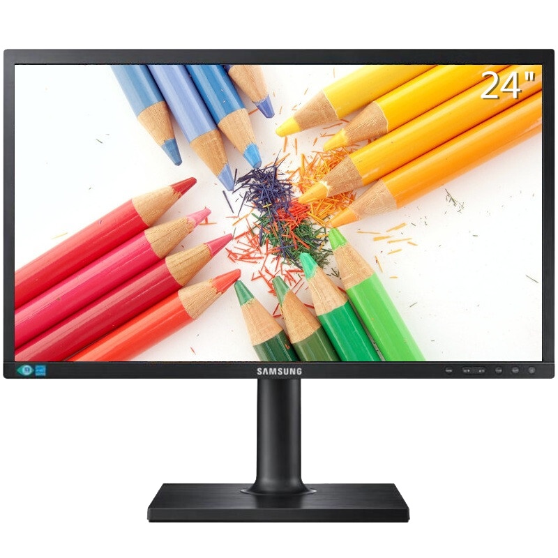 三星(SAMSUNG)S24E450F 24英寸LED全高清 升降旋转 商用液晶电脑显示器 可壁挂