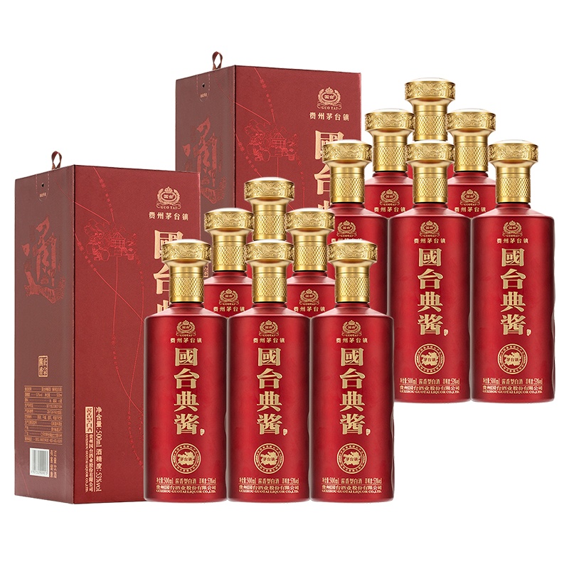 [官方自营/拍1箱发12瓶]国台 典酱酒 53度 500ml瓶装 贵州茅台镇酱香型白酒 典酱 500ml*12