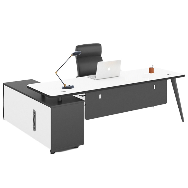 创世人 办公家具老板桌简约现代时尚办公桌椅大班台主管桌经理桌单人桌子