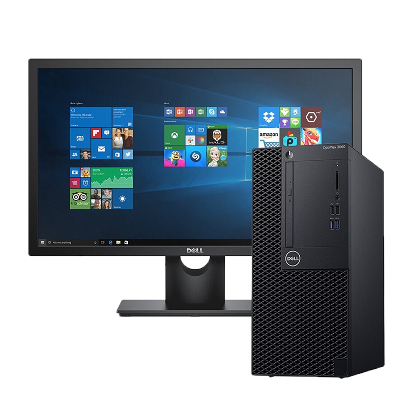 戴尔(DELL)3060MT台式机电脑 I5-8500/8G/1T+128SSD/DDRW/21.5寸显示屏