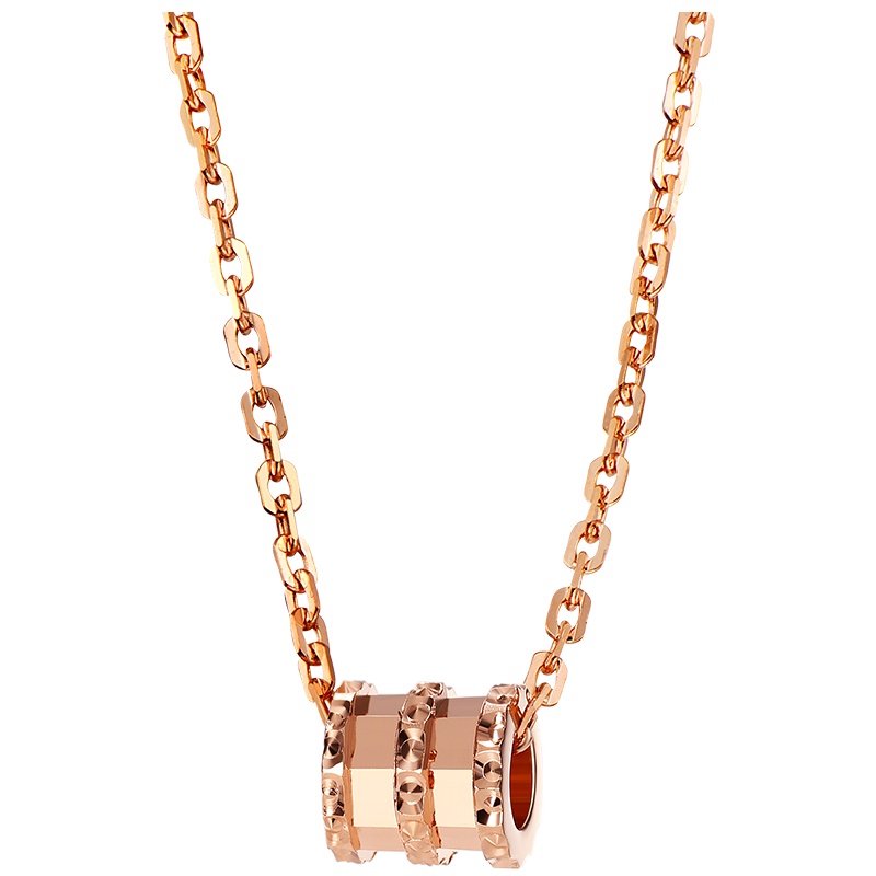 佰色传情925纯银车花素银小蛮腰时尚潮流项链