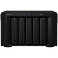 群晖(Synology)DX517 5盘位NAS网络存储扩充设备(无内置硬盘)不规则体SATA接端口支持NAS盘红盘金盘