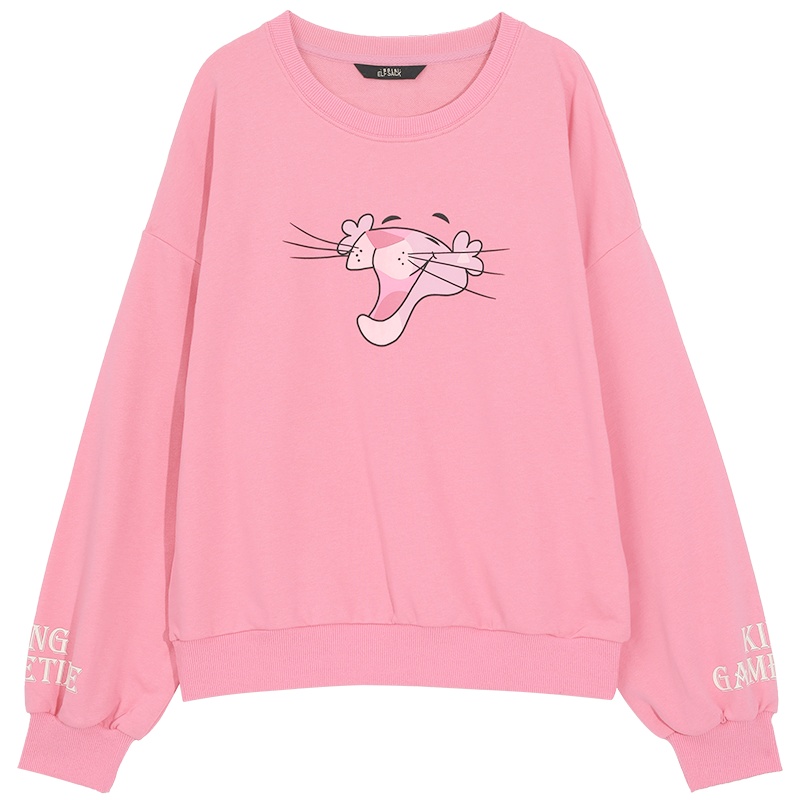 妖精的口袋印花短款卫衣2019秋冬季新款女韩版宽松圆领长袖上衣潮