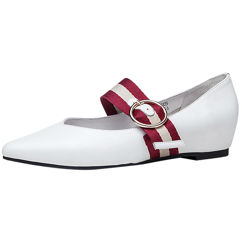 森林公主女鞋春季新款内增高百搭真皮单鞋女小清新鞋女