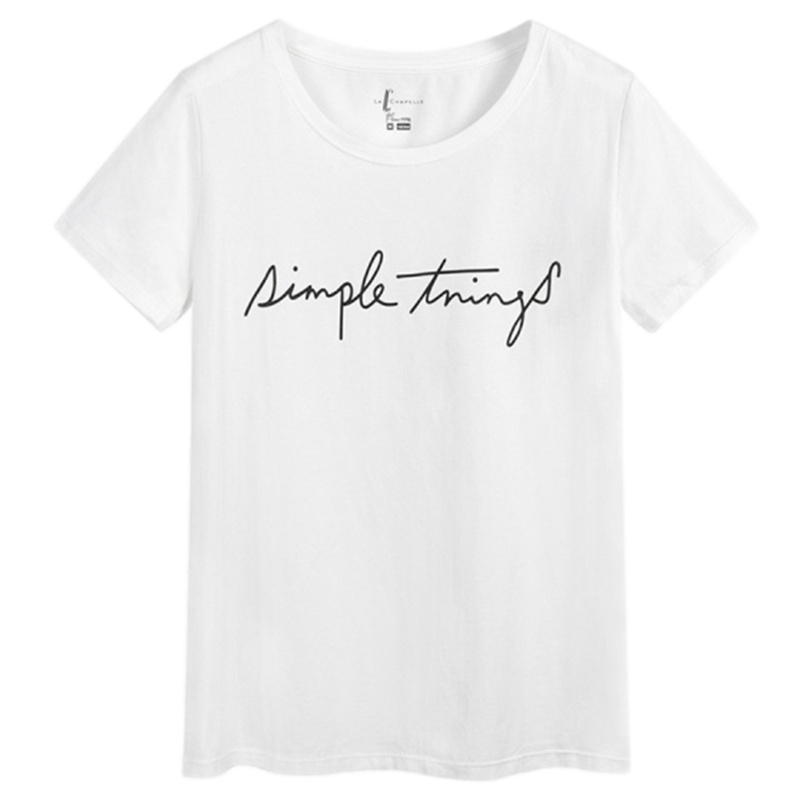 【苏】Laetia拉夏贝尔新款女装夏装韩版纯色圆领短袖星座T恤宽松打底衫潮