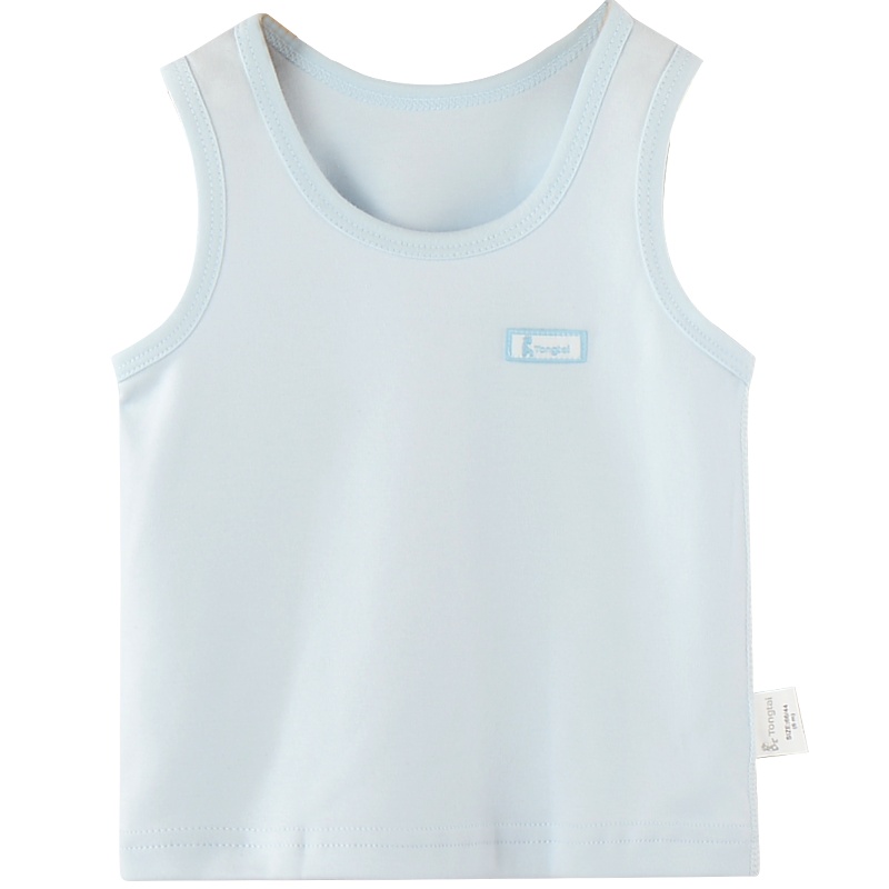 童泰夏季婴儿衣服3-18月男女宝宝背心婴儿纯棉套头背心2件装