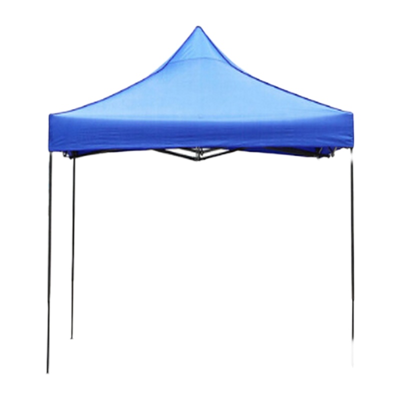 户外遮阳棚广告雨蓬车篷折叠摆摊遮雨棚子四脚四角伸缩伞雨棚帐篷 3X3加固蓝布