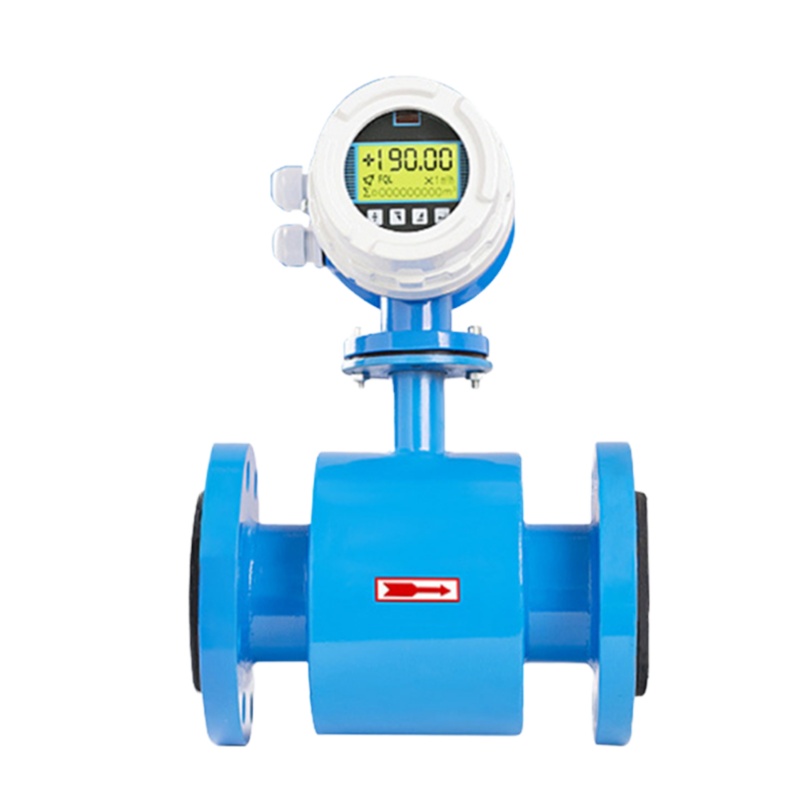 电磁流量计污水酸碱液体电子数显高精度管道式传感器DN100四氟里衬 SQ