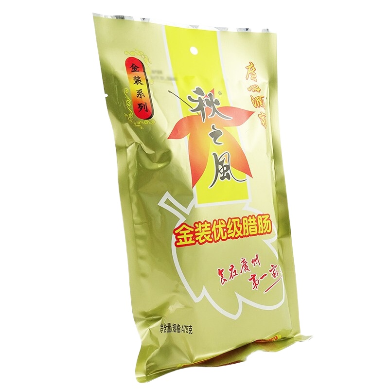 广州酒家利口福 金装优级腊肠 475g 包装 港式腊肠传统秋之风腊味