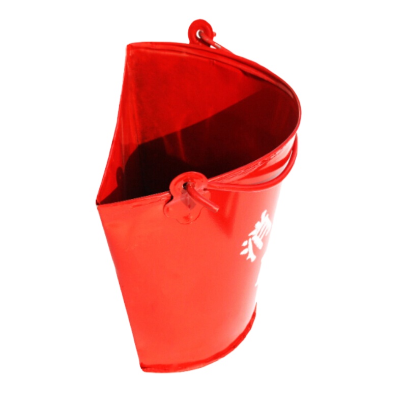 G 消防黄沙桶 半圆形烤漆铁材质 加油站使用桶 扑火工具 消防器材 尺寸：28*19*21cm（10个）