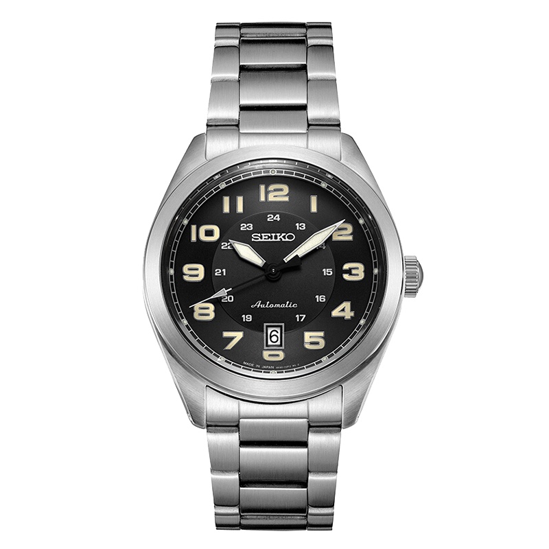 精工(SEIKO)日韩品牌 机械表 男 休闲运动金属表带机械男士手表SRPC85J1