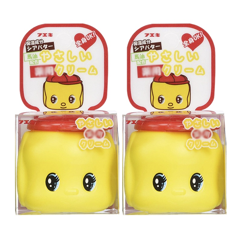 [2个装]日本进口好朋友(FUEKI)福而可小黄鸭面霜 马油婴童护脸面霜50g