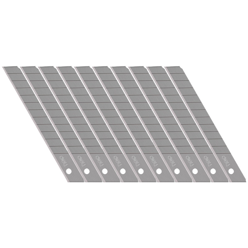 得力(deli) 2012 小号美工刀片(银色)(10片/盒)