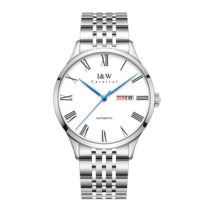 瑞士爱沃驰IW手表 男士全自动机械表 进口自动机械机芯休闲时尚商务百搭新款女表 防水钢带男表新款情侣表