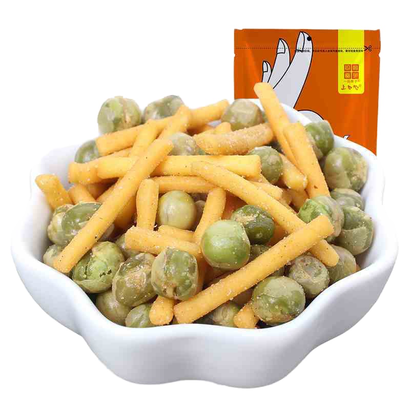 一品巷子 混合装豌豆虾条168g*6袋休闲豆豆炒网红小吃