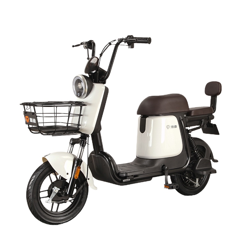 雅迪电动车新款Q1锂电电动车48V电瓶车踏板代步电动自行车新国标可上牌 Q1白色48V14ah