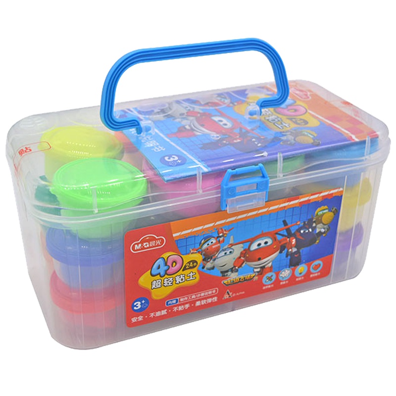 晨光(M&G)JKE03977超级飞侠4D超轻粘土24色 儿童橡皮泥 彩泥 学生彩泥 手工玩具套装 学生礼盒