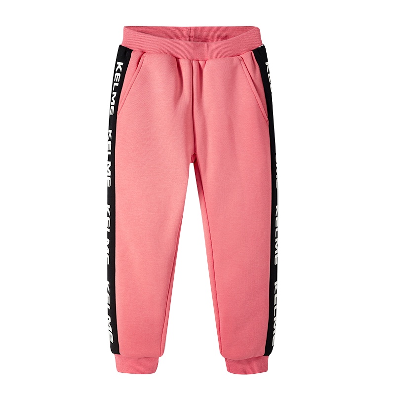 kelme（kids）童装婴童女童针织长裤2020新款春秋运动休闲宽松款