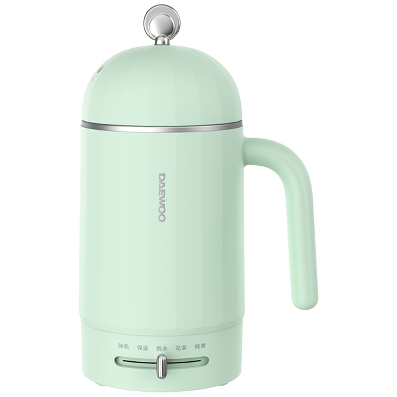 大宇(DAEWOO)YS6养生壶1-2人办公室全自动煮茶煮粥电热水壶小型迷你电炖杯 豆荚绿