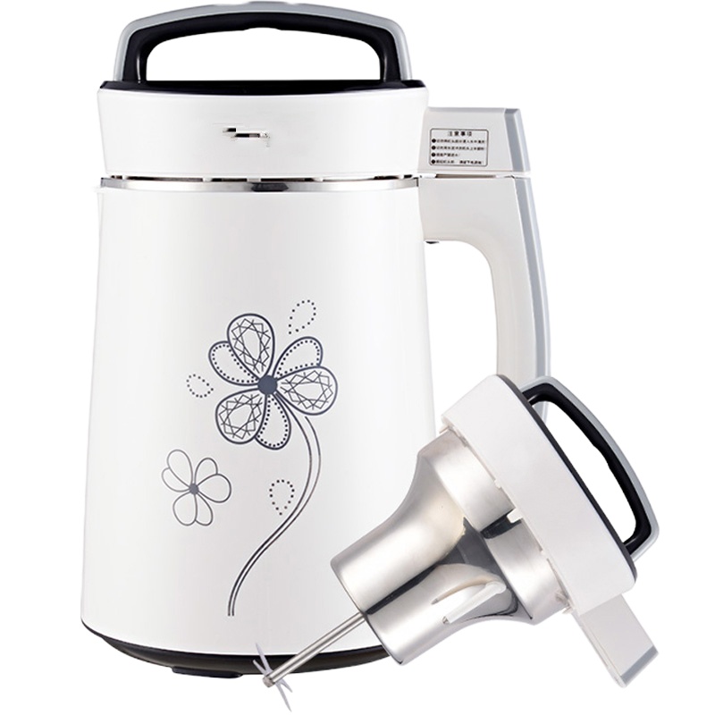 多功能打豆浆机家用免过滤现磨五谷米糊机自动加热煮熟小型榨果汁 白色底盘加热款拍下送刀片