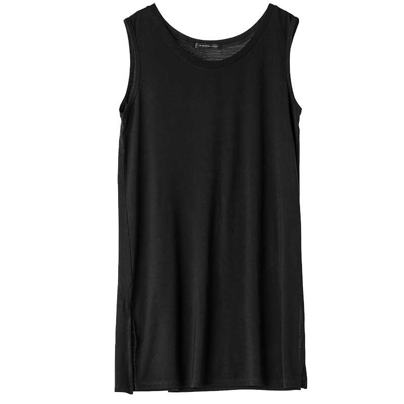 sdeer 圣迪奥 女装 酷黑套头圆领无袖针织背心S17380601