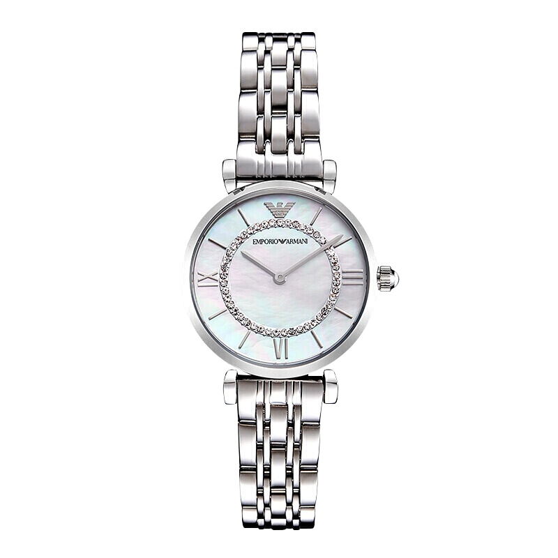 阿玛尼(EMPORIO ARMANI)女士贝母表盘手表 欧美品牌时尚石英表女 AR1908