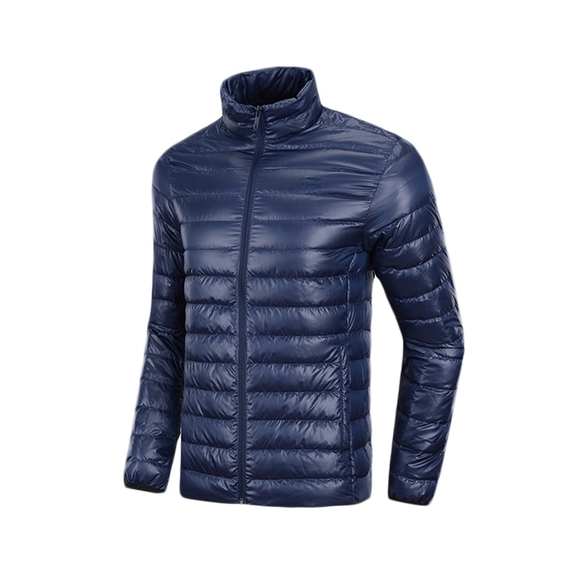 李宁羽绒服男 短款轻薄款鸭绒羽绒服 冬季新款男子修身版保暖外套